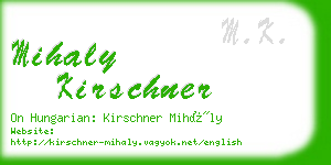 mihaly kirschner business card
